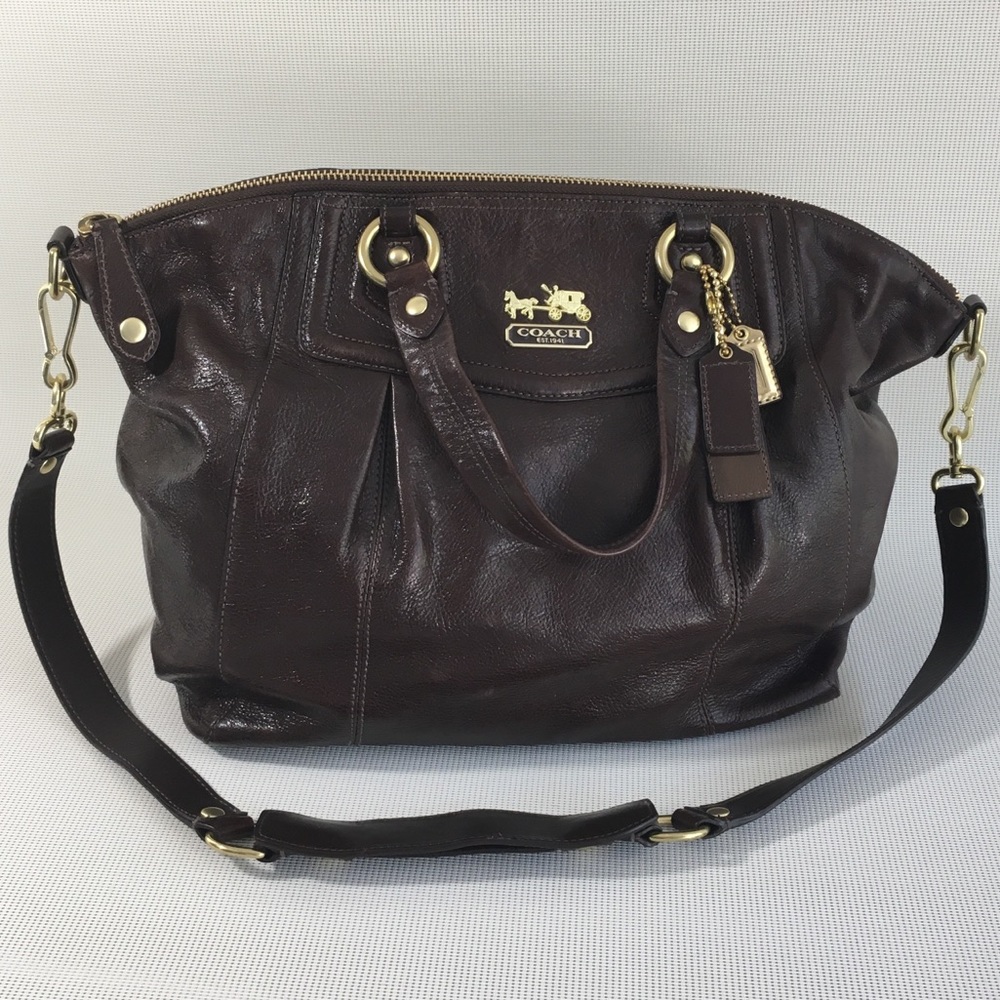 Coach #14334 Brown Leather Madison Claire Satchel